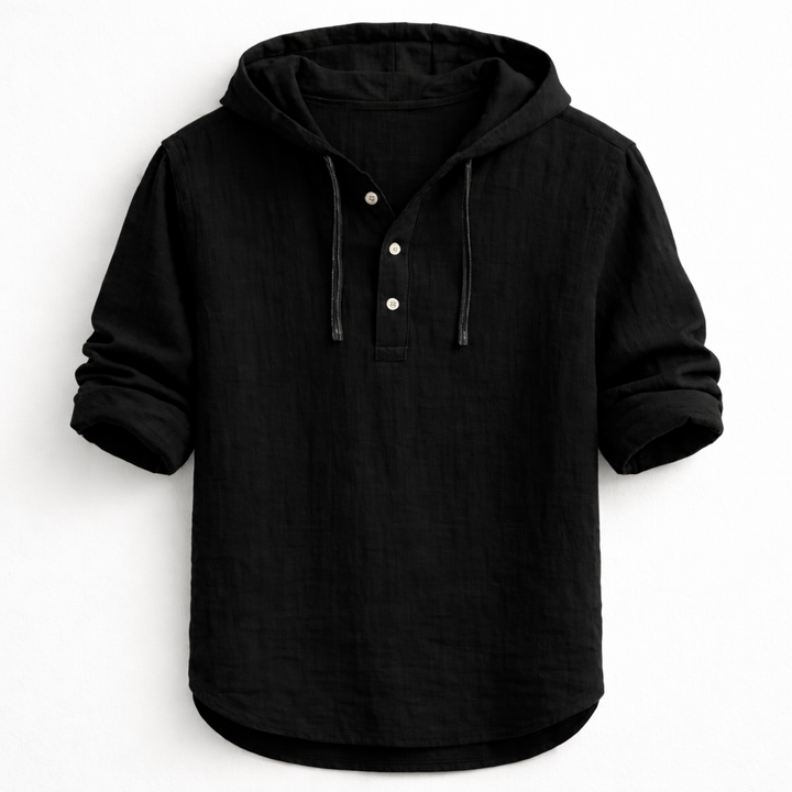 Hetty London Linen Hooded Shirt for Men
