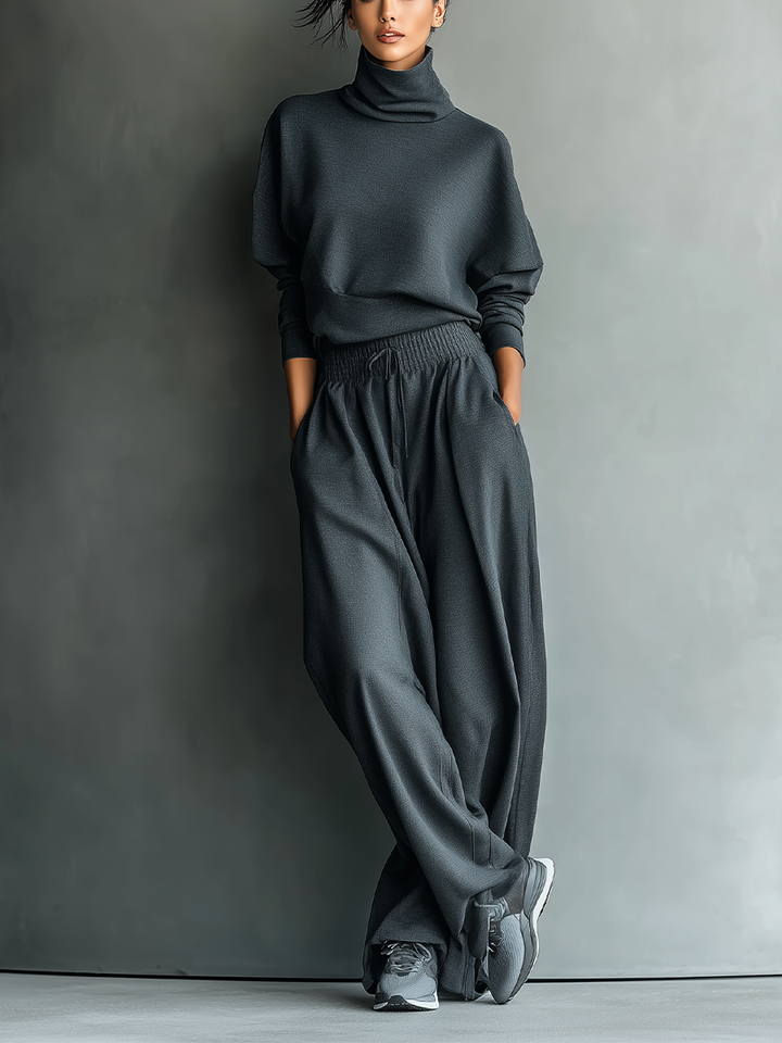 Knit Ensemble Wide Trousers