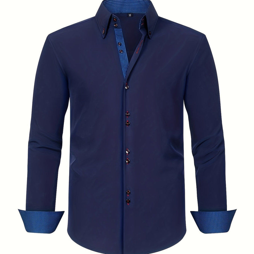 Albert Elegant Lightweight Shirt with Contrast Details