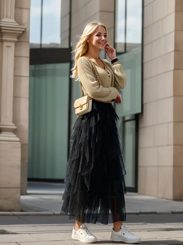 Cecil™ | Stylish Mesh Layered Tutu Skirt