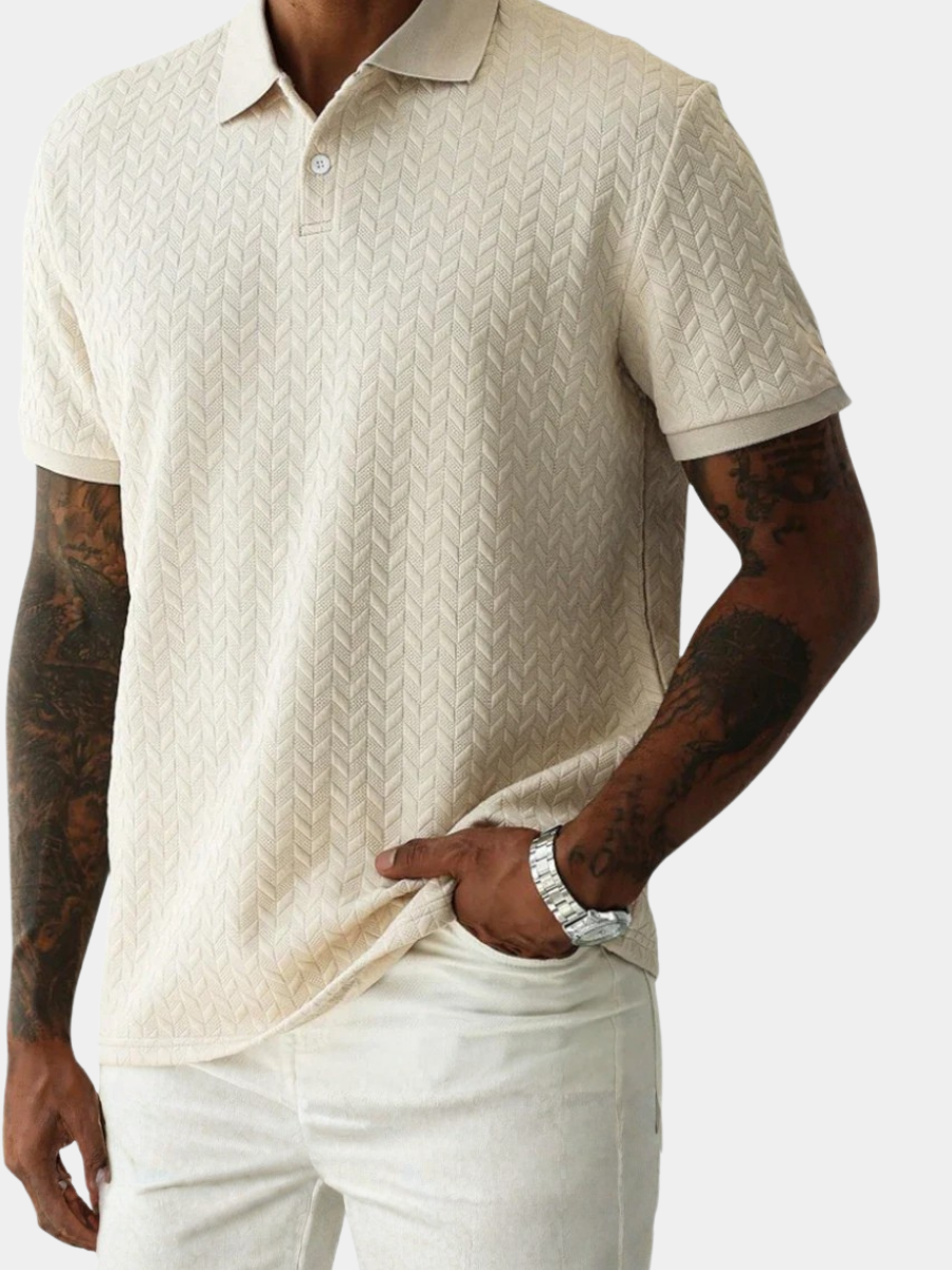 Hetty London Textured Polo Shirt for Men