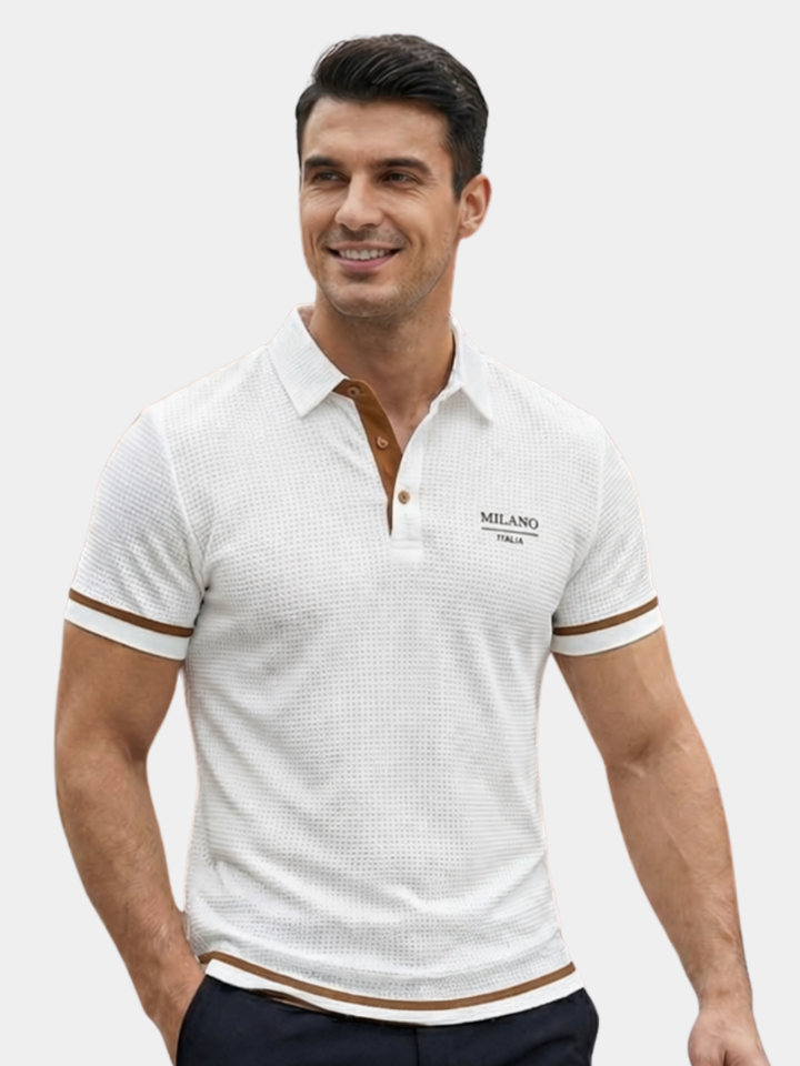 Hetty London Jacquard Polo Shirt for Men