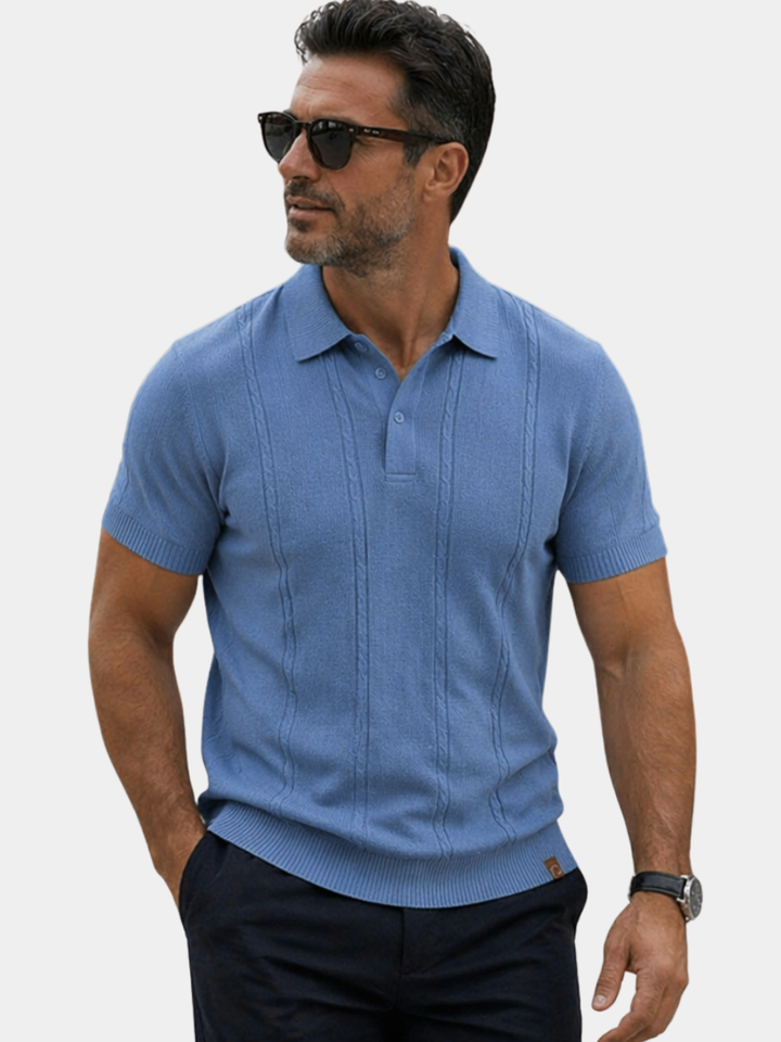 Hetty London Elegant Knit Polo Shirt for Men