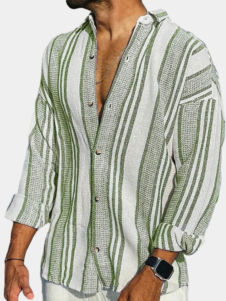 Hetty London Striped Linen Shirt for Men