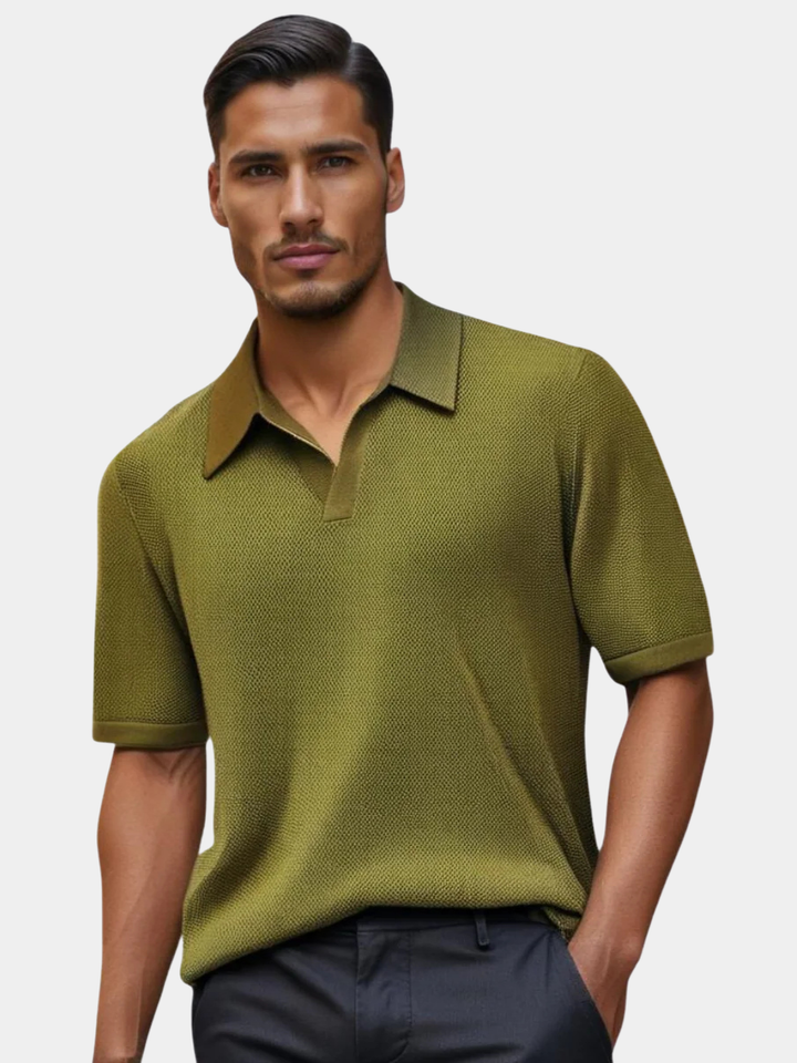 Hetty London Modern Knit Polo Shirt for Men