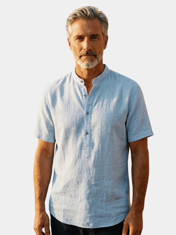Hetty London Mandarin Collar Shirt for Men