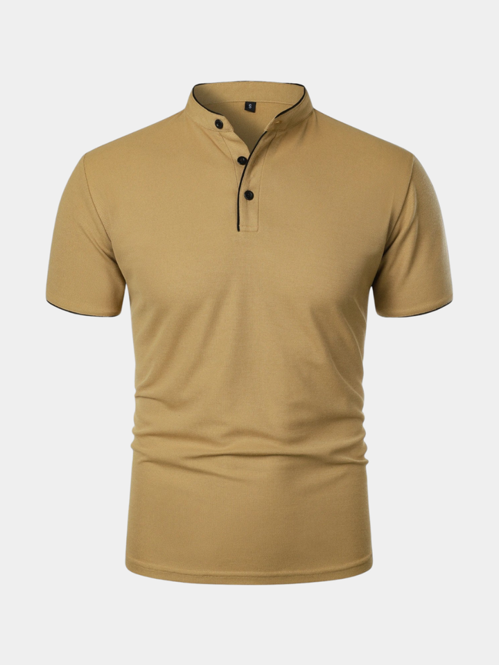 Hetty London Collarless Polo Shirt for Men