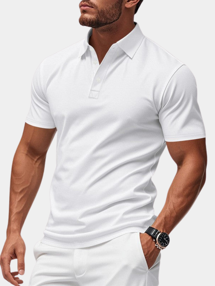 Hetty London Slim Fit Short Sleeve Polo Shirt for Men