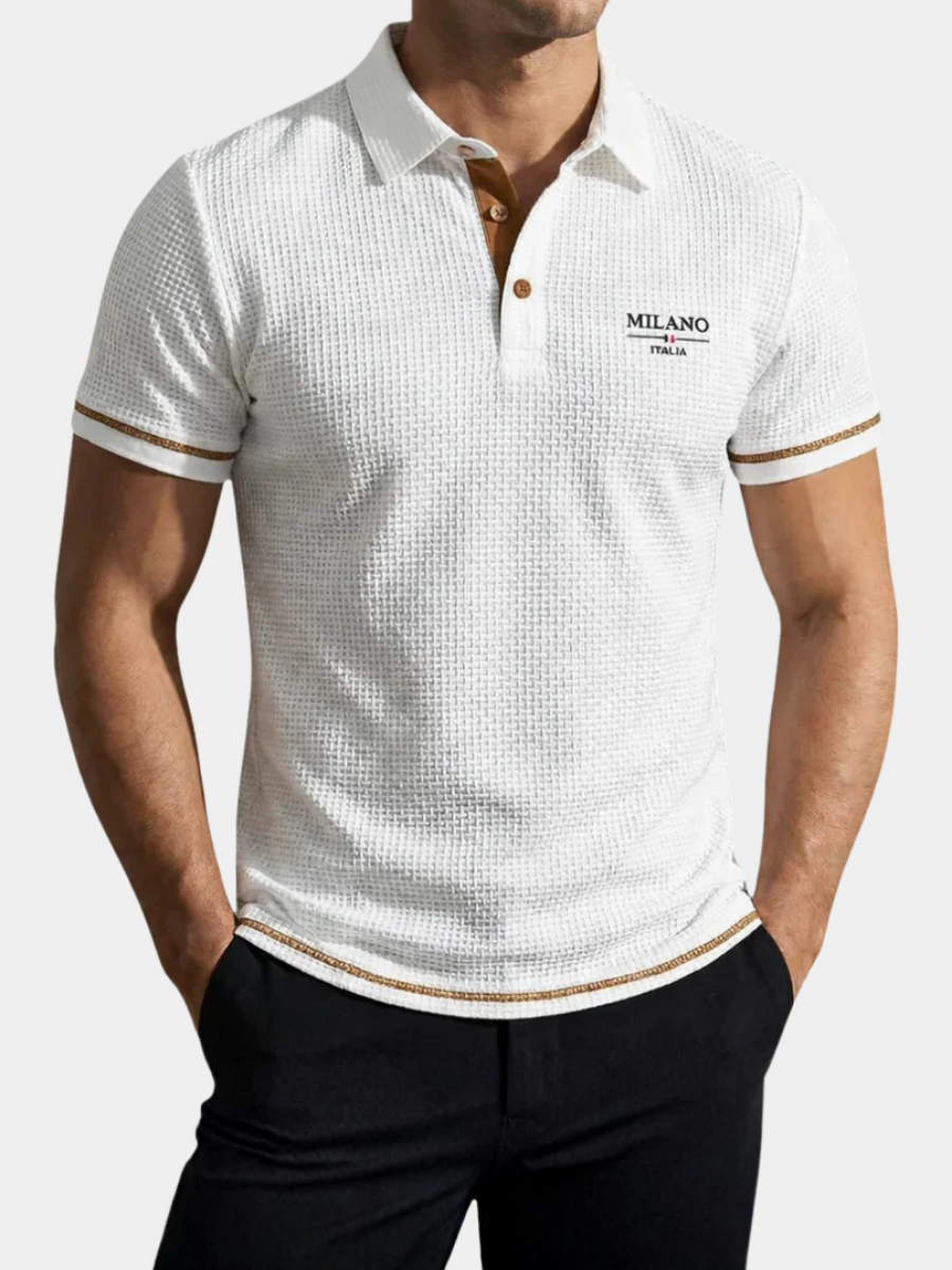 Hetty London Elegant Textured Polo Shirt for Men