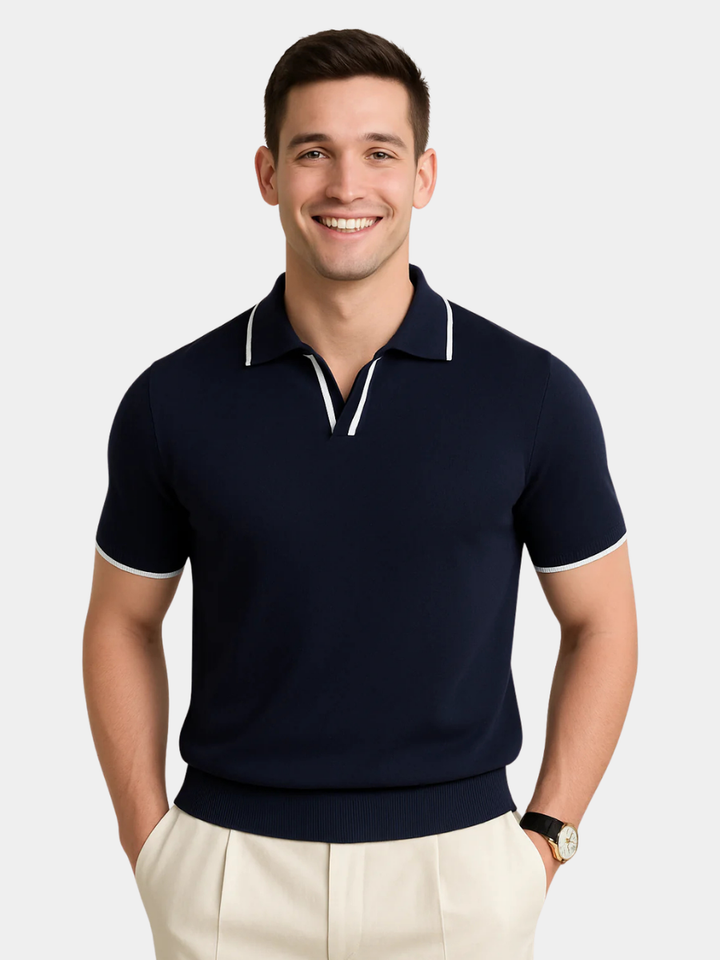 Hetty London Knit Polo Shirt for Men
