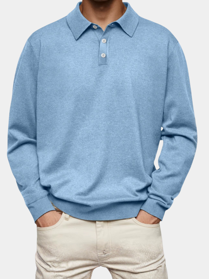 Hetty London Long Sleeve Polo Shirt for Men