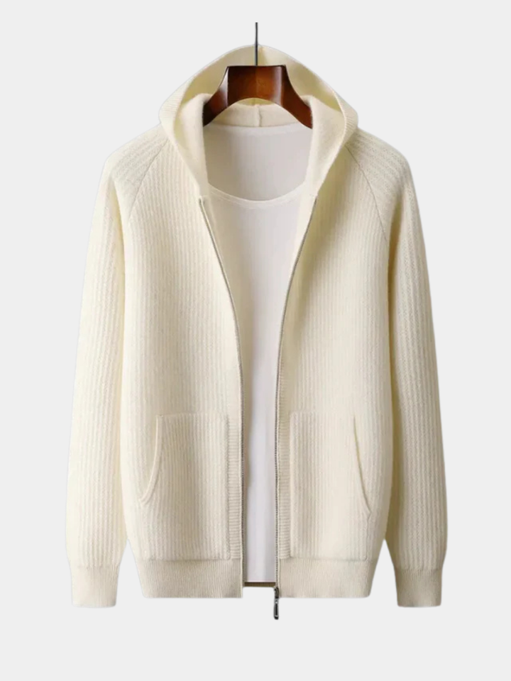 Malcolm - Zip-Through Knit Cardigan