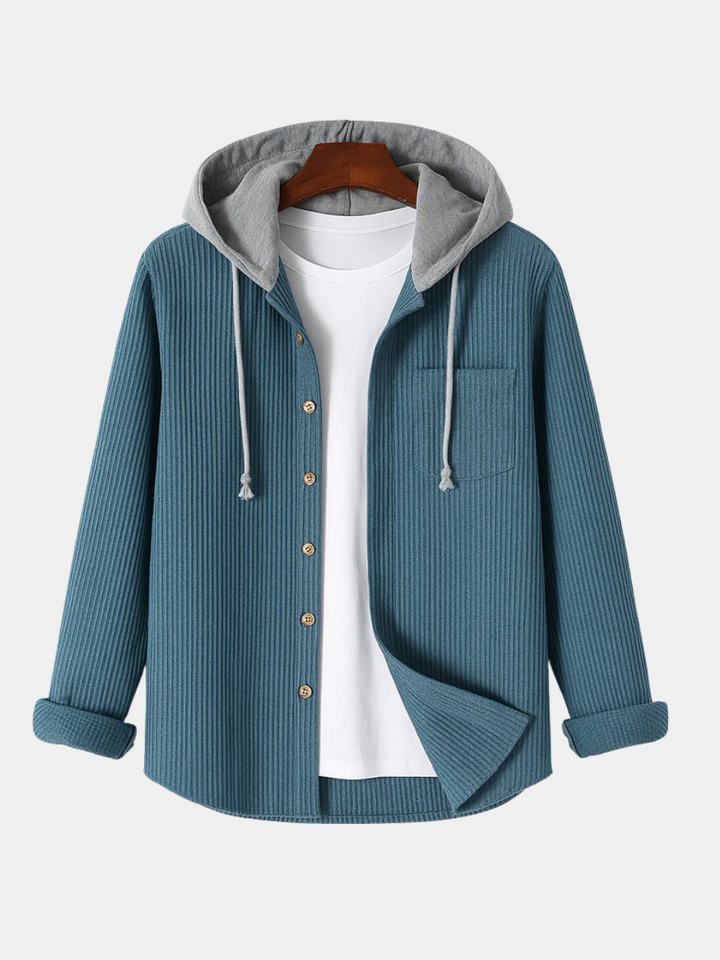 Hetty London Corduroy Hooded Shirt