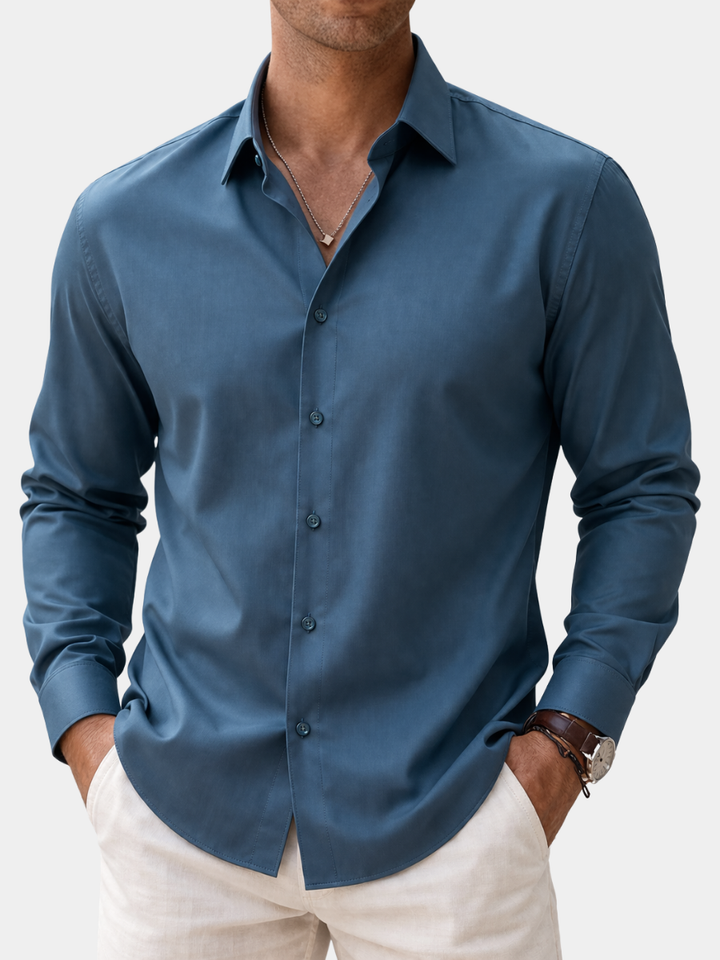 Hetty London Classic Formal Long Sleeve Shirt for Men