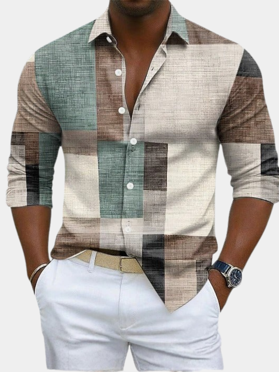 Hetty London Geometric Print Shirt for Men