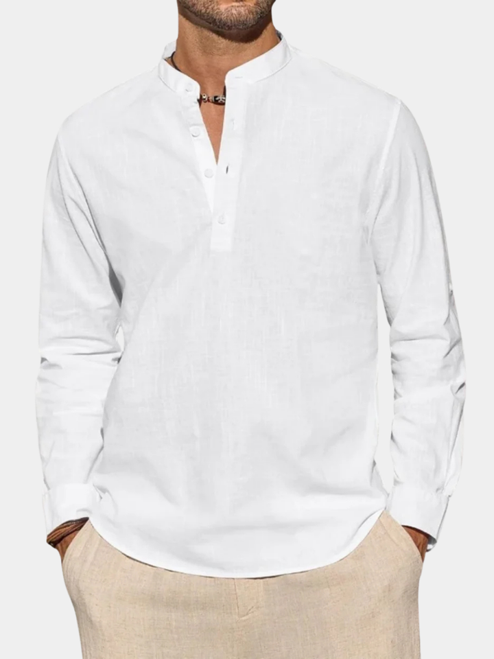 Hetty London Cotton Henley Shirt for Men