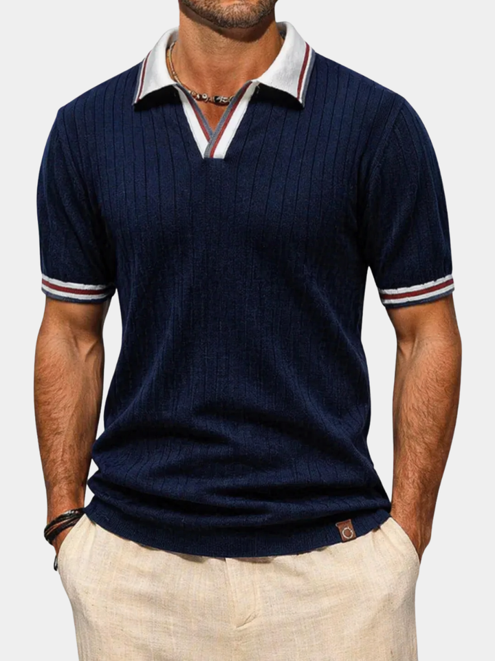 Hetty London Classic Knit Polo Shirt for Men