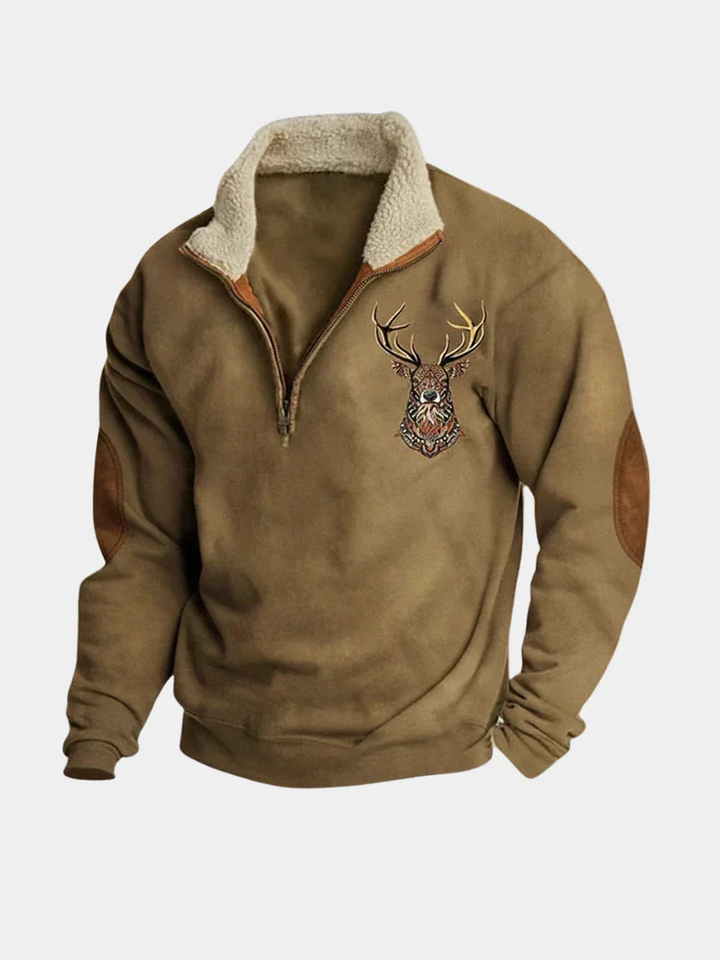 Garrick - Embroidered Fleece Half-Zip