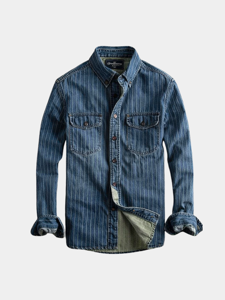 Hetty London Long Sleeve Striped Shirt for Men