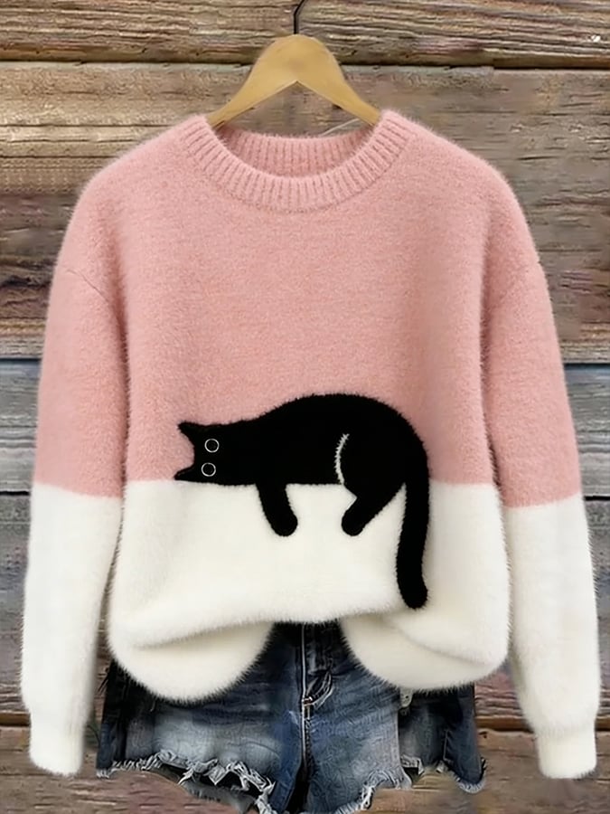 Luna | Cat Print Jumper
