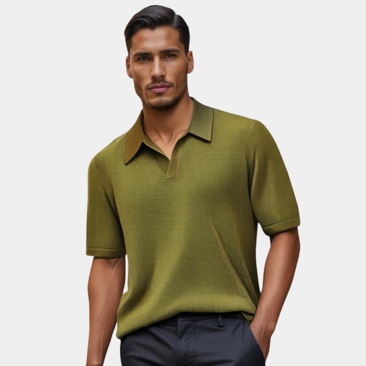 Hetty London Modern Knit Polo Shirt for Men
