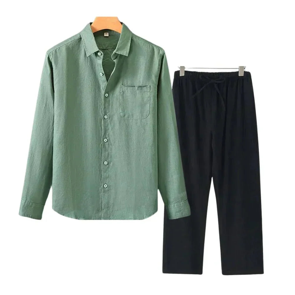 Navora Linen Long Sleeve Set