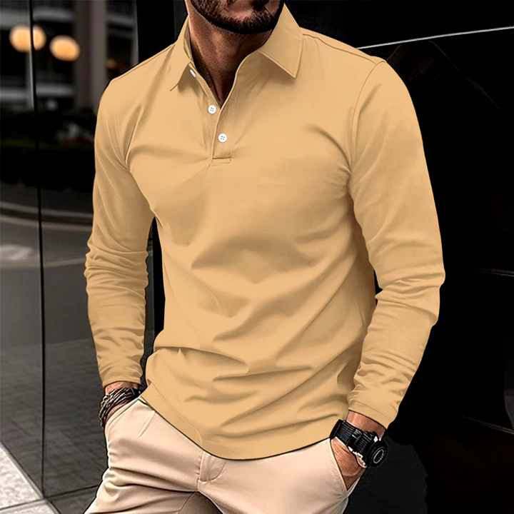 Hetty London Classic Long Sleeve Polo Shirt for Men
