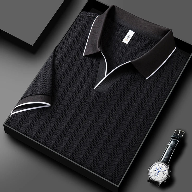 Julian Woven Collar Polo
