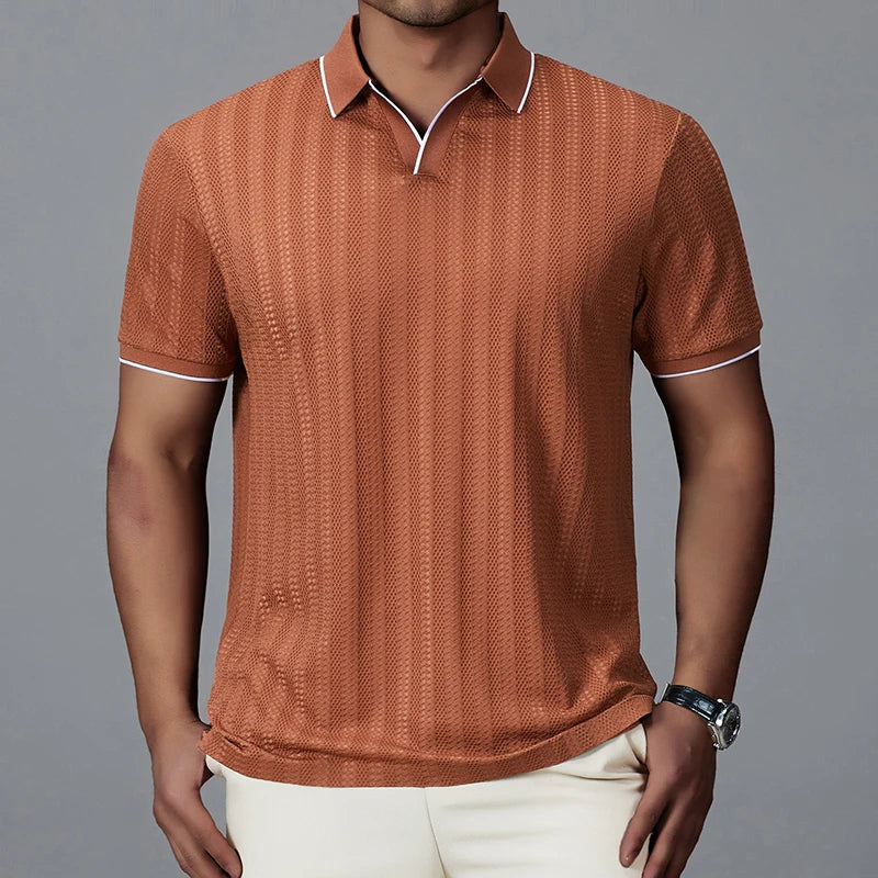 Julian Woven Collar Polo
