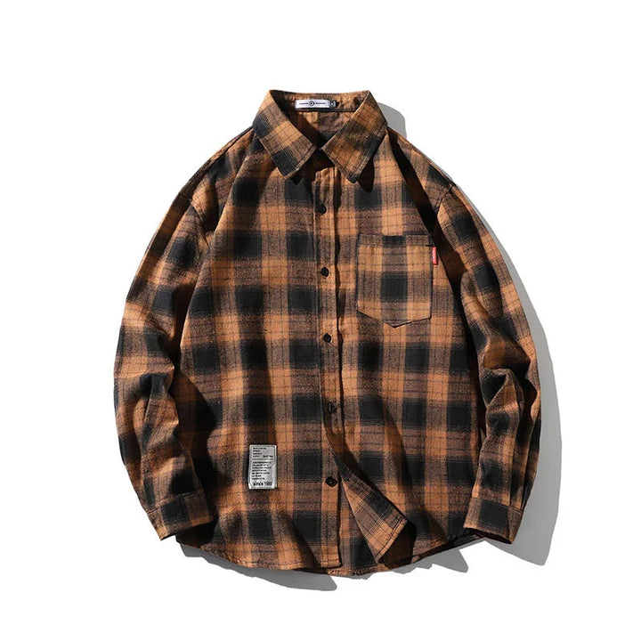 Driftwood Loose-Fit Plaid Shirt