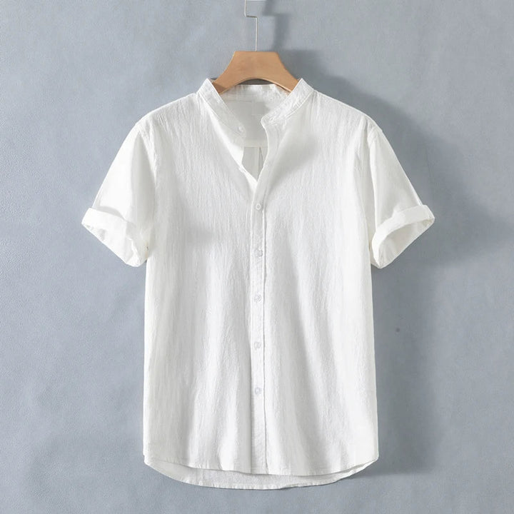 Calder Open Collar Cotton Shirt