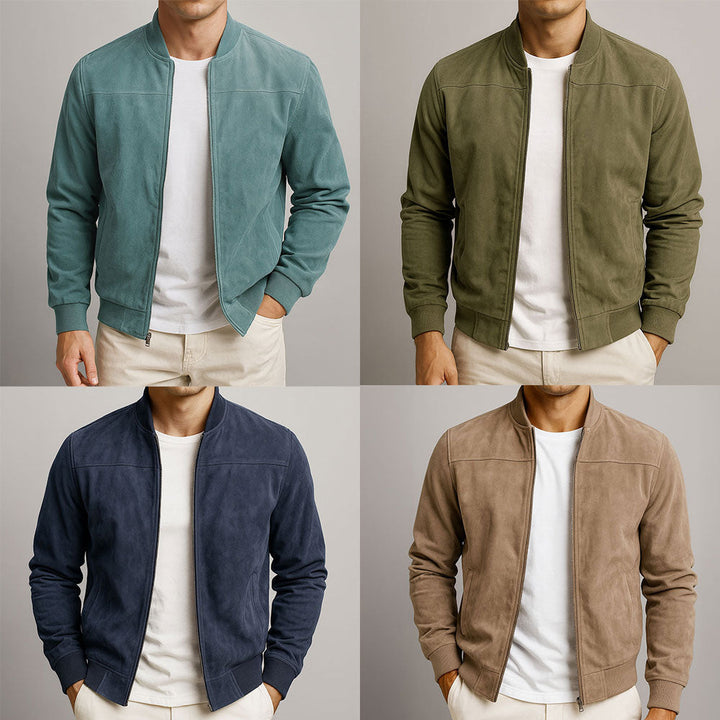 Jarvis - Suede Bomber Jacket