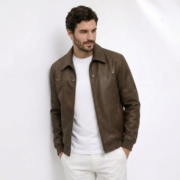 Lionel - Leather Bomber Jacket
