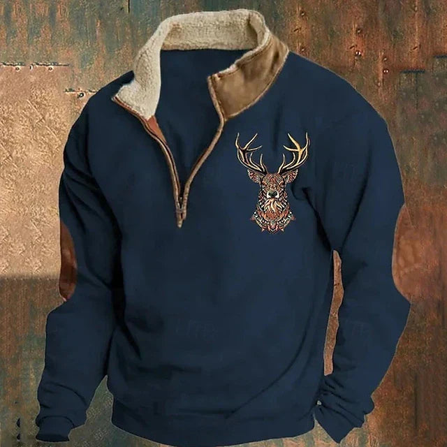 Garrick - Embroidered Fleece Half-Zip