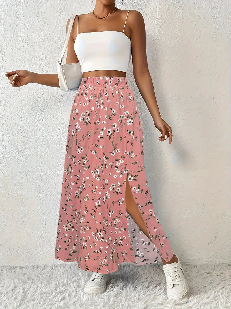 Paige™ | Floral Print Maxi Skirt