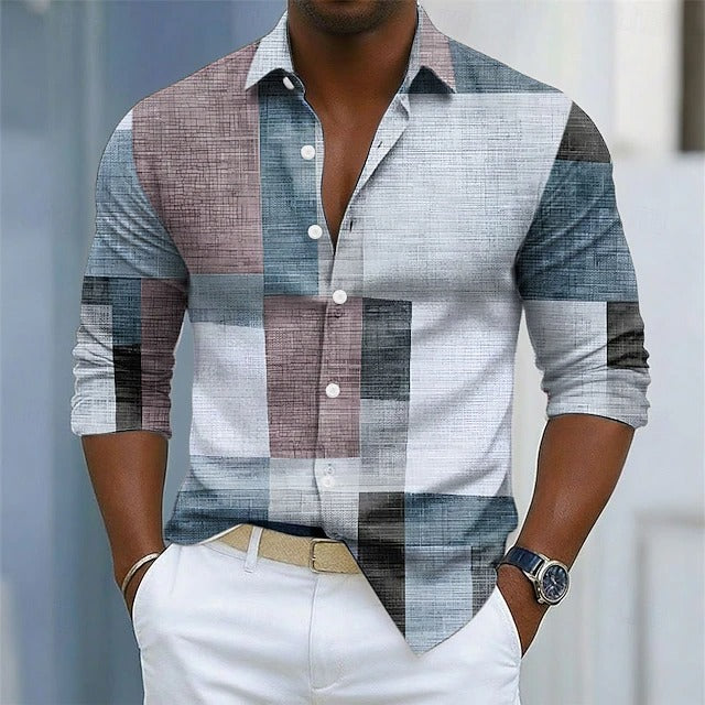 Hetty London Geometric Print Shirt for Men