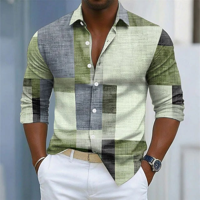 Hetty London Geometric Print Shirt for Men