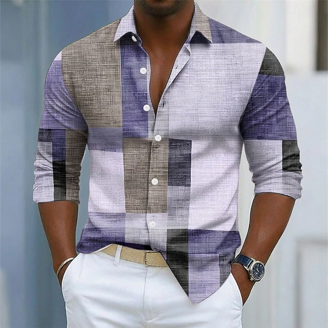 Hetty London Geometric Print Shirt for Men