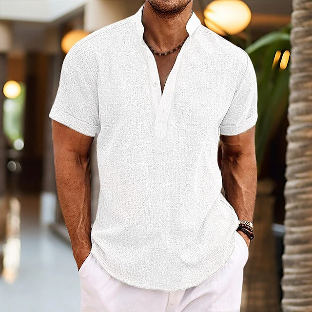Hetty London Textured Popover Shirt for Men