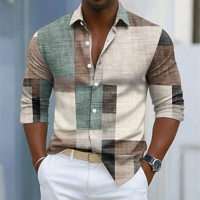 Hetty London Geometric Print Shirt for Men