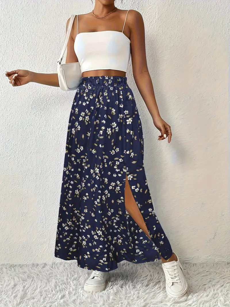 Paige™ | Floral Print Maxi Skirt