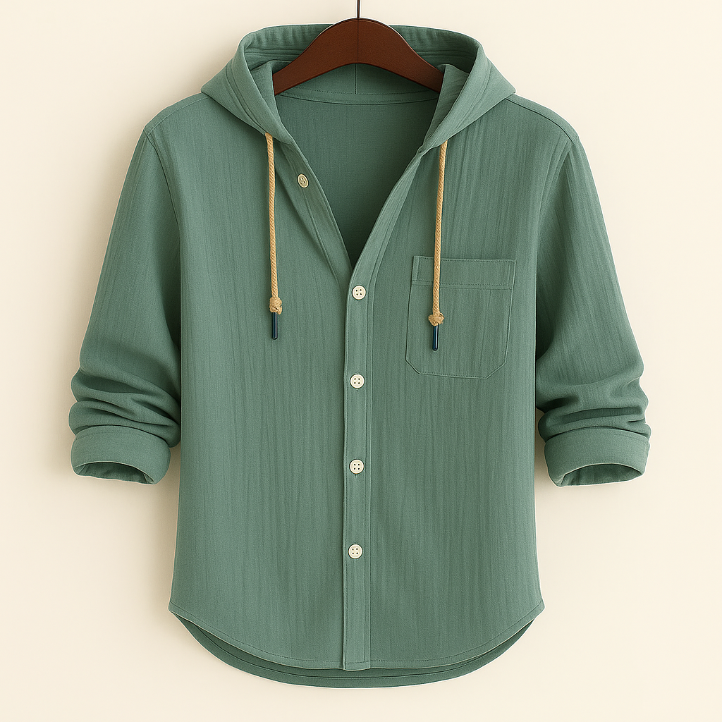 Hetty London Luxury Soft Cotton Hooded Shirt