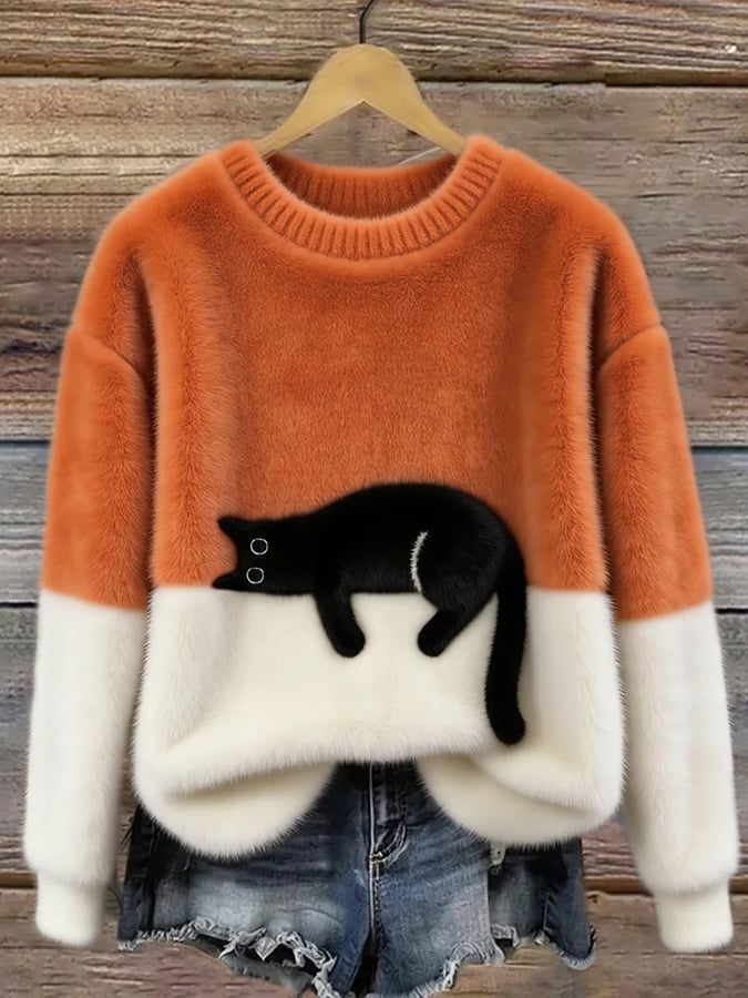 Luna | Cat Print Jumper