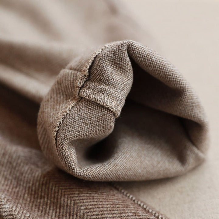 Nathan - Herringbone Tailored Trousers
