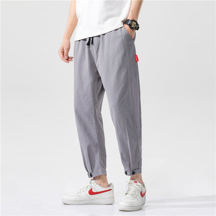 Theo - Fitted Cotton Trousers