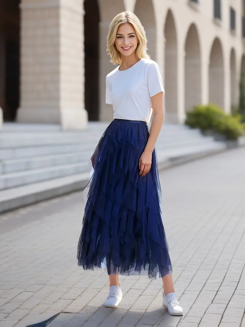 Cecil™ | Stylish Mesh Layered Tutu Skirt