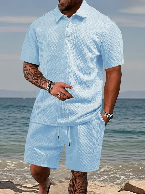 Hetty London Summer Textured Knit Set for Men