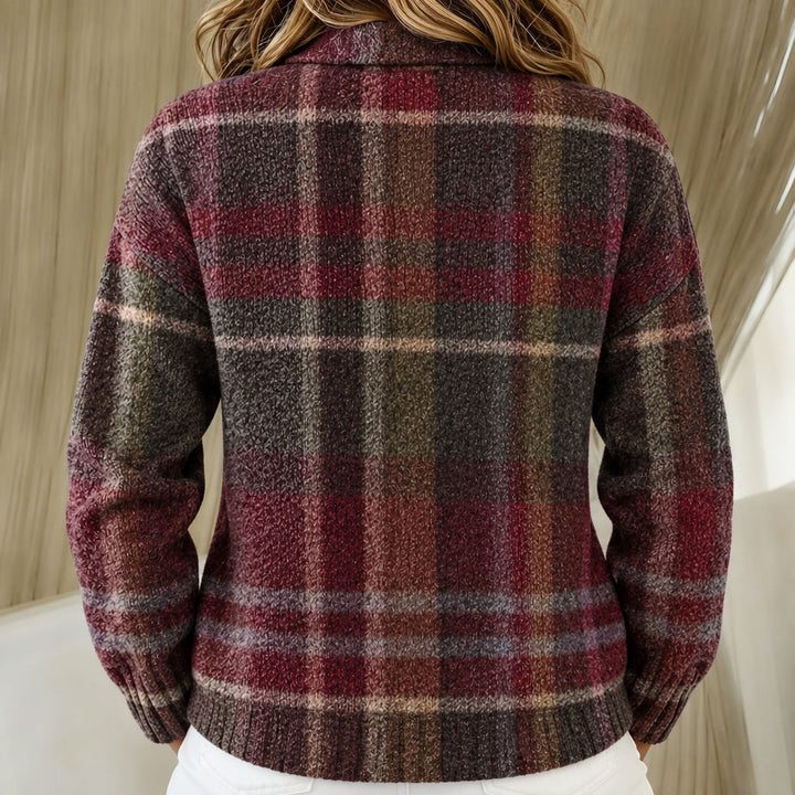 Eleanor | Classic Checked knitted jacket