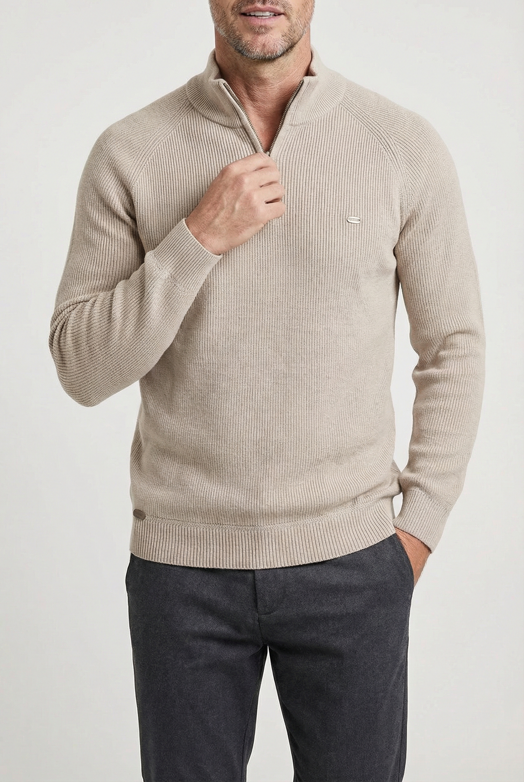 Jacob - Quarter-Zip Textured Jumper