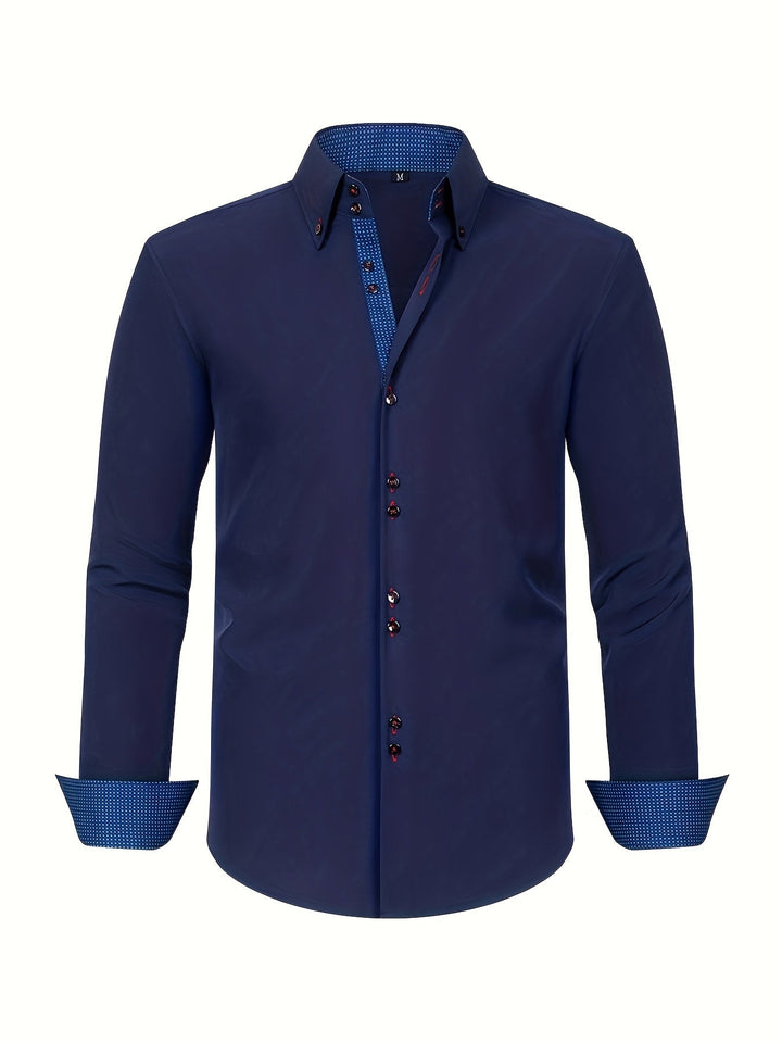 Albert Elegant Lightweight Shirt with Contrast Details